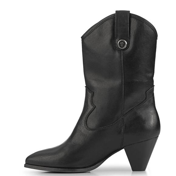 Frye June Leather Western Boot - 8.5 - Black - Picture 5 of 5